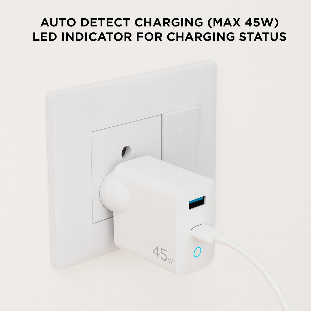 boAt 45W Super Fast Charger with Type-C Cable