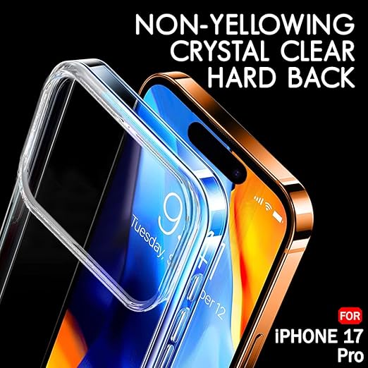 Apple iPhone 17 Pro Back Cover, Premium Shockproof Protective Case