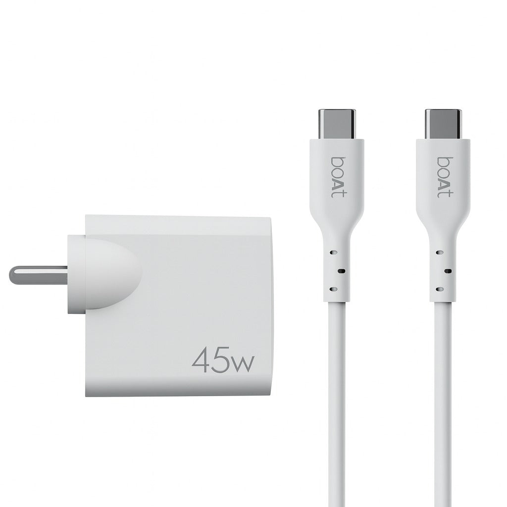boAt 45W Super Fast Charger with Type-C Cable