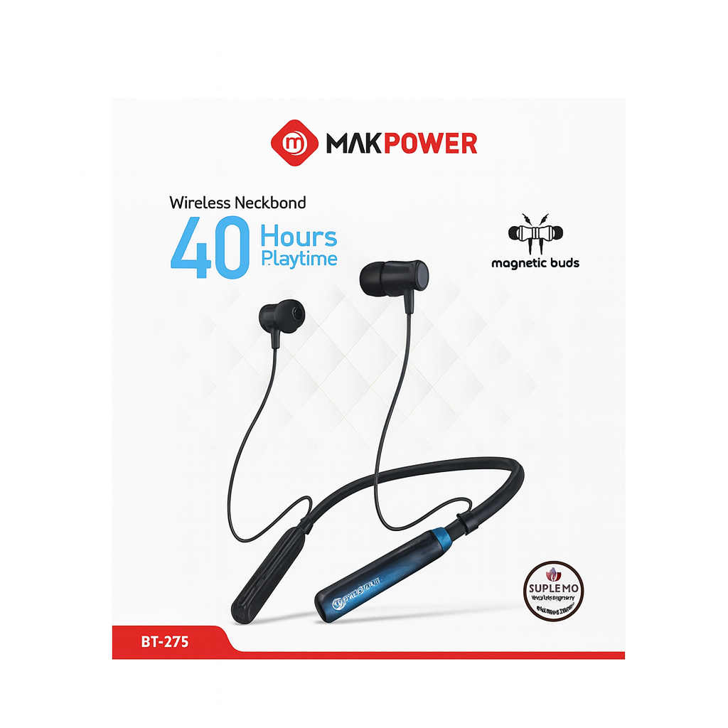 MAK Power 40 Hours Playtime Neckband BT-275