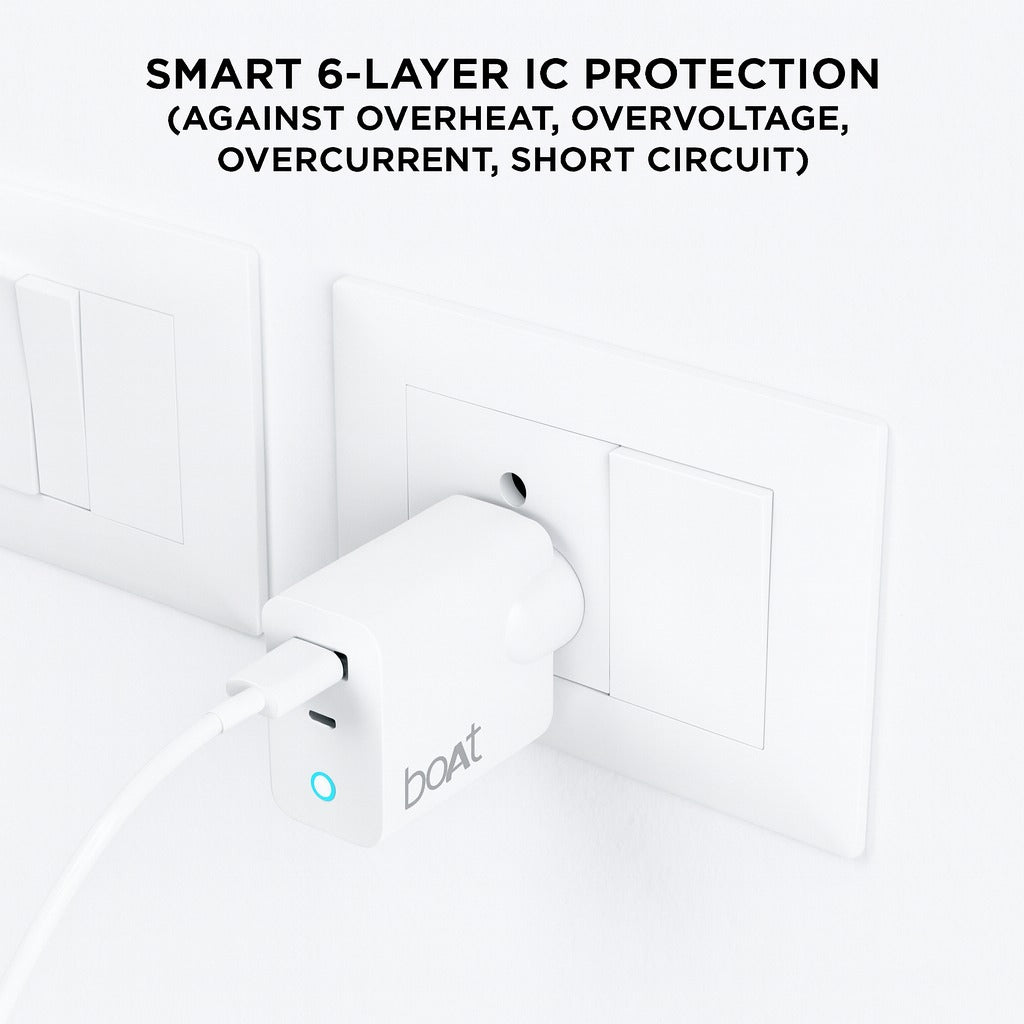 boAt 45W Super Fast Charger with Type-C Cable