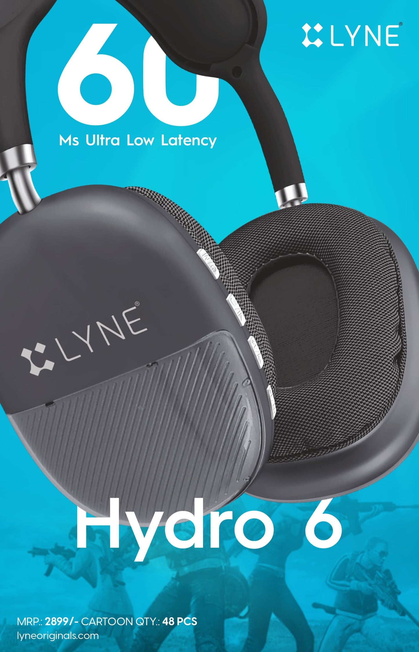 LYNE Hydro 6 Gaming Wireless Headset